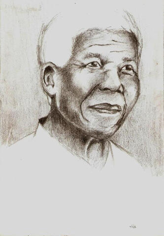 Madiba - pencil on paper